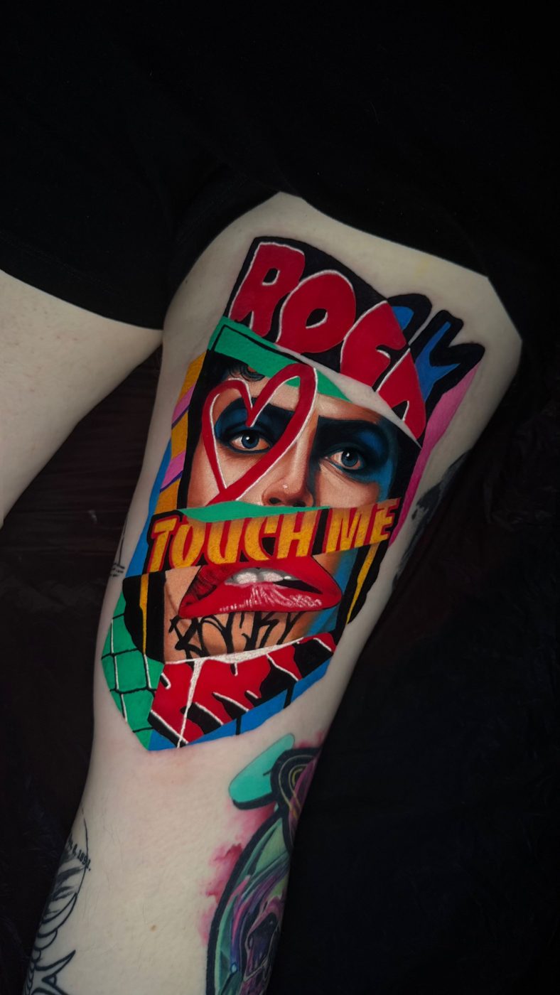 Surrealist Colour Bomb Mashups tattoo 14