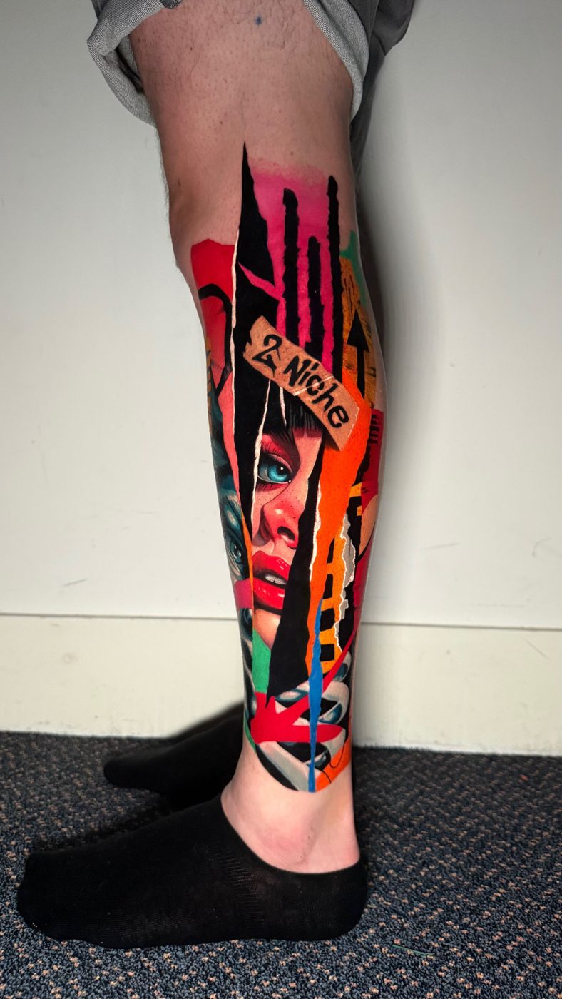 Surrealist Colour Bomb Mashups tattoo 17